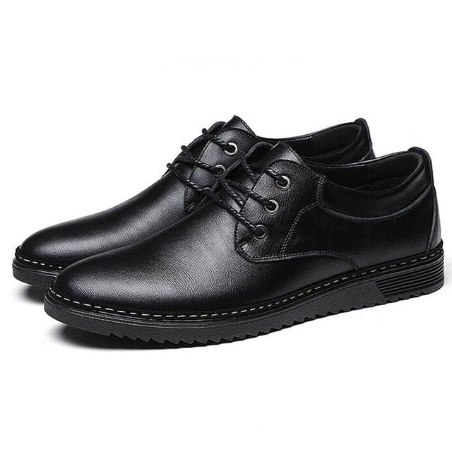 Solid Handmade Lace Up Shoes