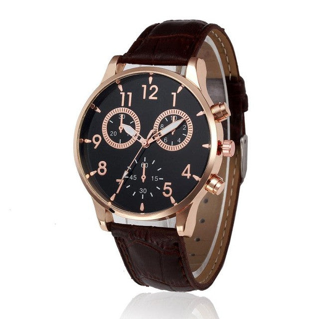 Retro Leather Analog Wrist Watch