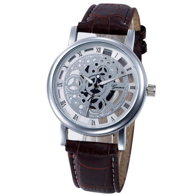 Casual Leather Quartz Wristwatch
