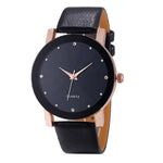 Gold Black Quartz Wrist Watch