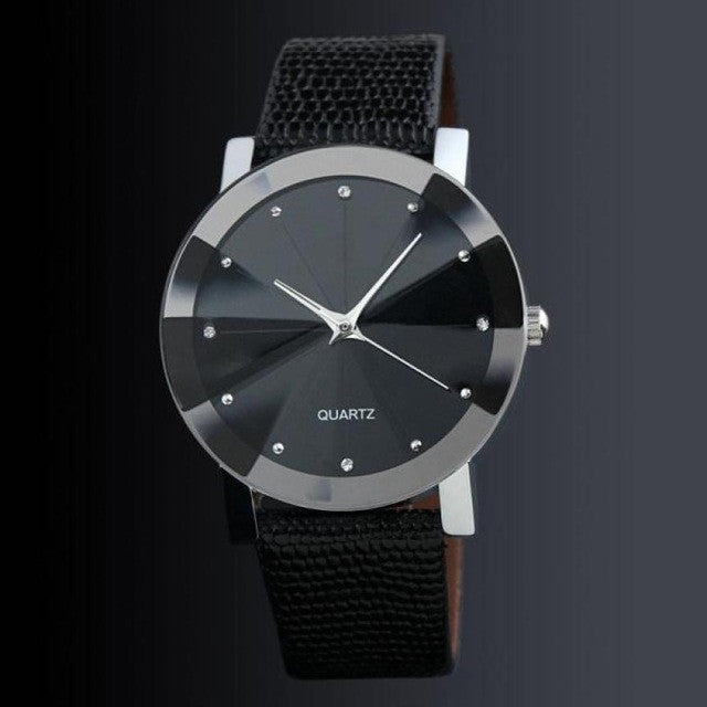 Faux Leather Quartz Wrist Watch