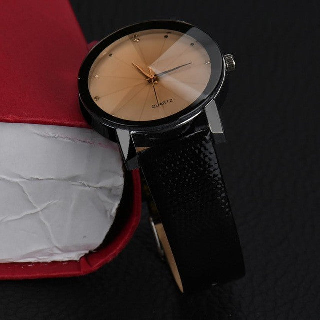 Faux Leather Quartz Wrist Watch