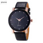 Gold Black Quartz Wrist Watch
