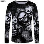 Gun Skull Long Sleeve T-Shirt