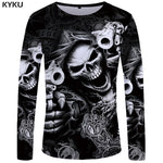 Gun Skull Long Sleeve T-Shirt