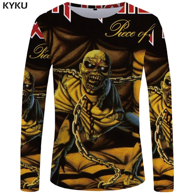 Gun Skull Long Sleeve T-Shirt
