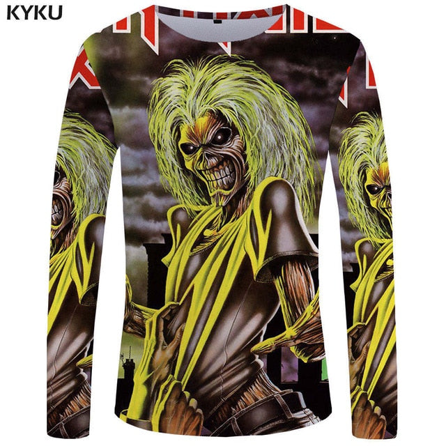 Gun Skull Long Sleeve T-Shirt