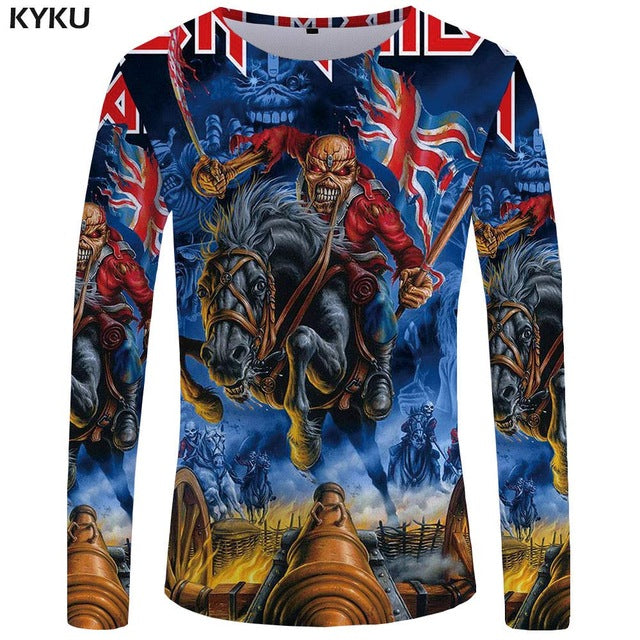 Gun Skull Long Sleeve T-Shirt