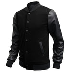 Slim Fit Leather Bomber Coat