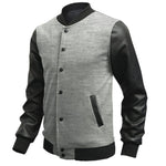 Slim Fit Leather Bomber Coat