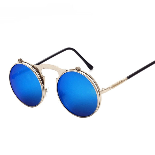 Retro Metal Flip Sunglasses