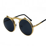 Retro Metal Flip Sunglasses