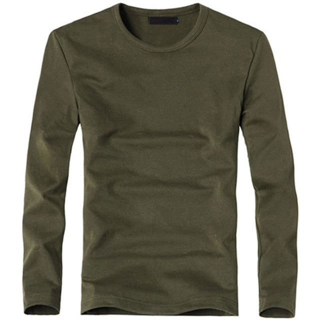V-Neck Long Sleeve Men T Shirt
