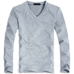 V-Neck Long Sleeve Men T Shirt