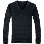 V-Neck Long Sleeve Men T Shirt