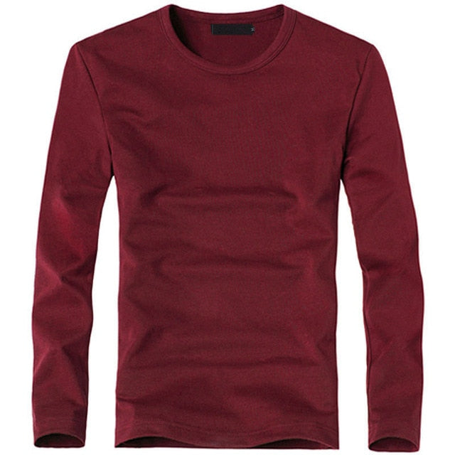V-Neck Long Sleeve Men T Shirt