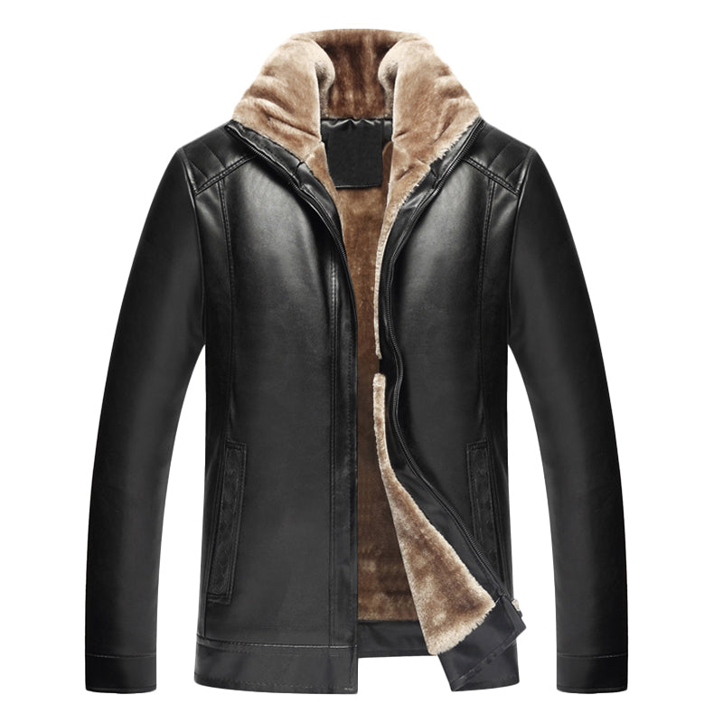 Leather Fleece Jacket