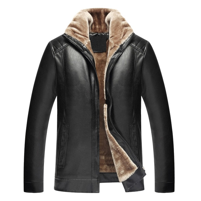 Leather Fleece Jacket
