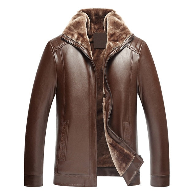 Leather Fleece Jacket