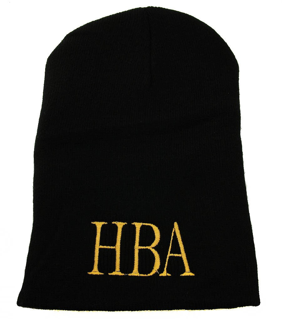 Gold HBA Black Beanie