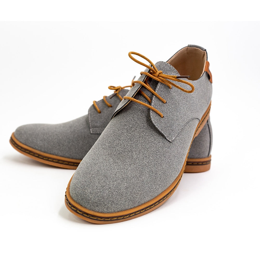 Casual Suede Leather Oxford Lace Up Shoes