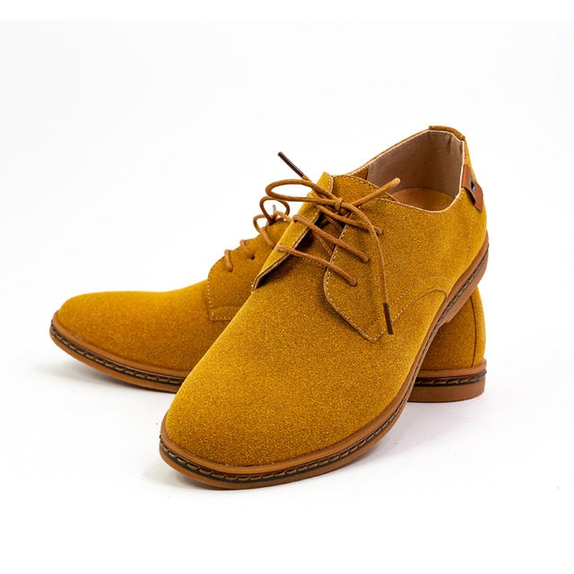 Casual Suede Leather Oxford Lace Up Shoes