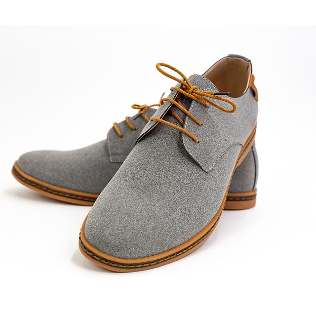 Casual Suede Leather Oxford Lace Up Shoes