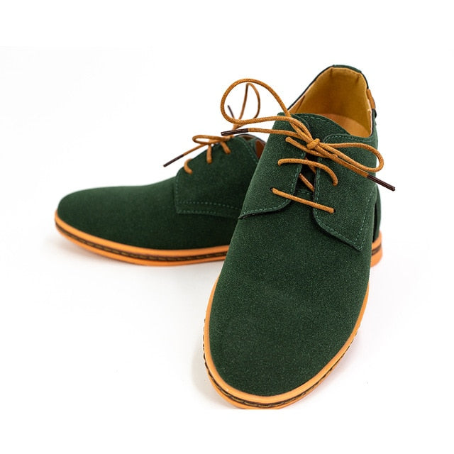 Casual Suede Leather Oxford Lace Up Shoes